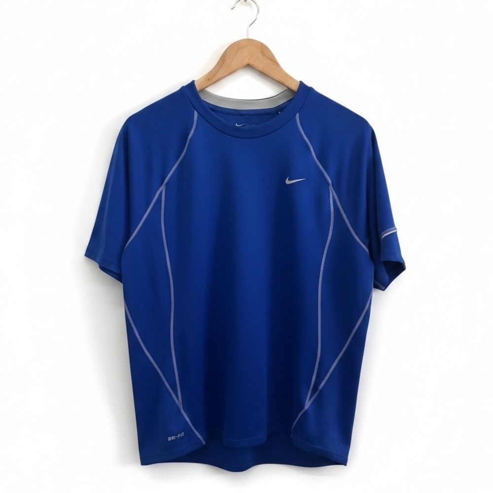 Nike Dri-FIT Training Shirt Royal Blue Excellent Large Mens